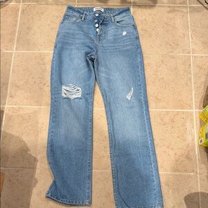 RSQ Light Blue High Rise Straight Leg Jeans